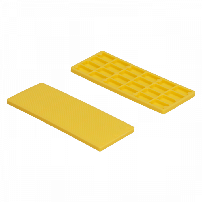 Kunststof Tunnelblok 24x4 mm geel - 100 stuks
