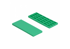 Kunststof Tunnelblok 24x5 mm groen - 100 stuks