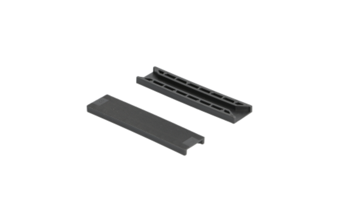 Kunststof Tunnelblok 24x6 mm zwart - 100 stuks