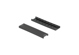 Kunststof Tunnelblok 24x6 mm zwart - 100 stuks