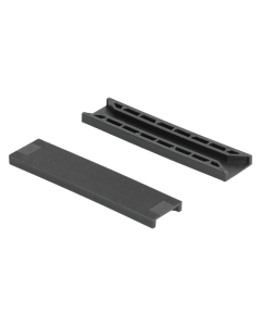 Kunststof Tunnelblok 24x6 mm zwart - 100 stuks