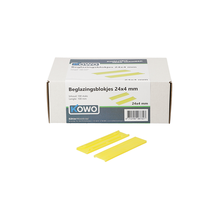 Kowo beglazingsblok 24x4 mm - 100 s tuks