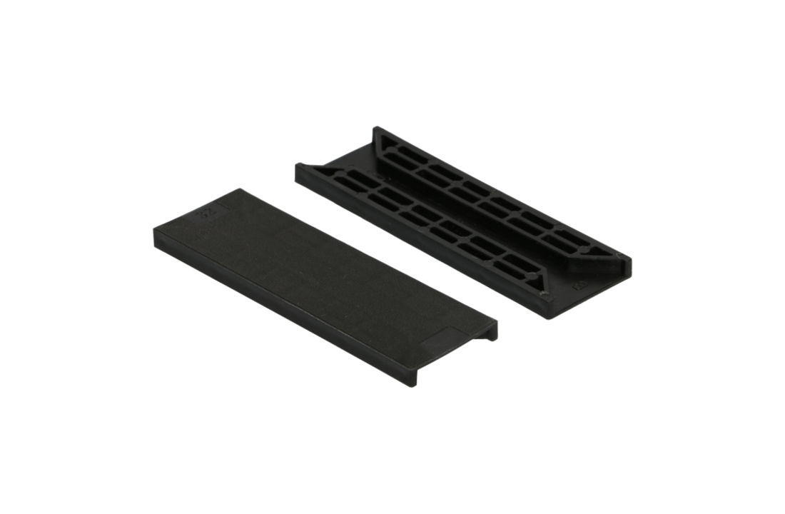 Kunststof Tunnelblok 32x6 mm zwart - 100 stuks