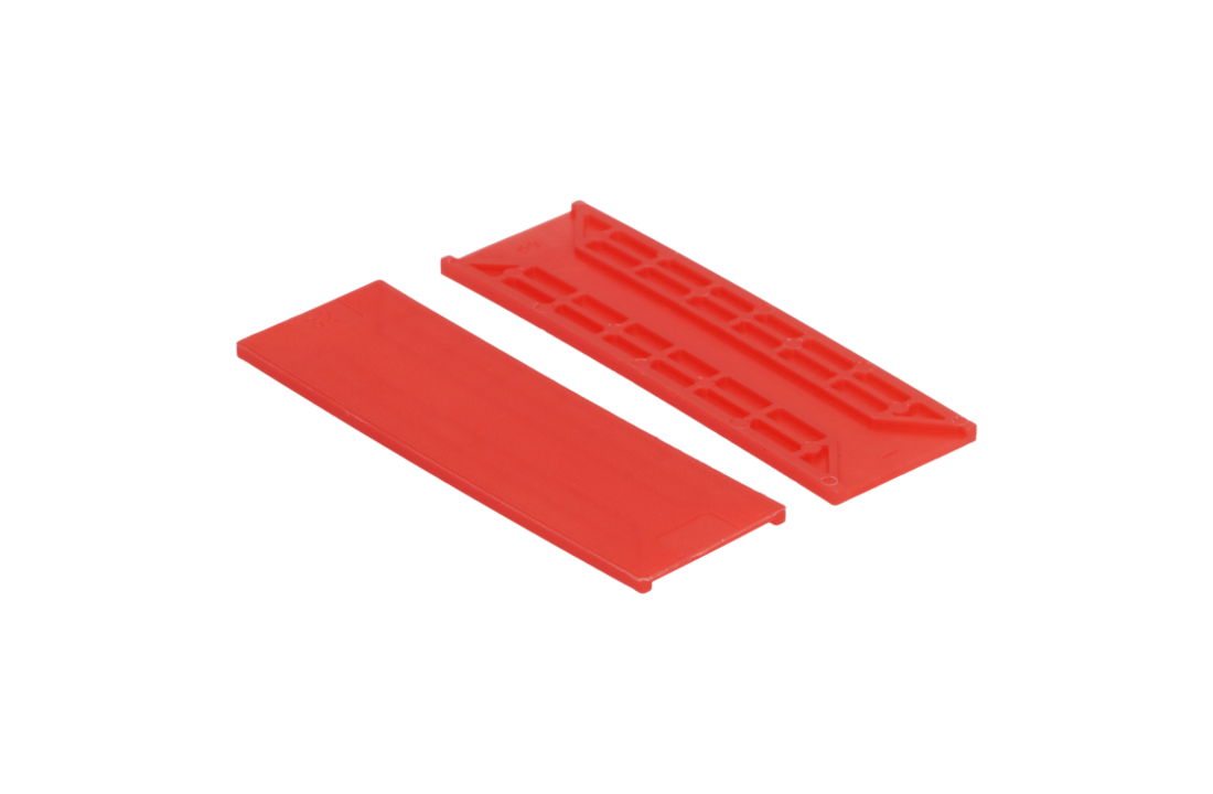 Kunststof Tunnelblok 32x3 mm rood - 100 stuks