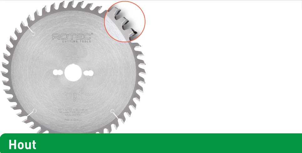 Rotec HM schulp- en afkortzaagblad ø250 mm Asgat 30 mm 40-tand -1st.