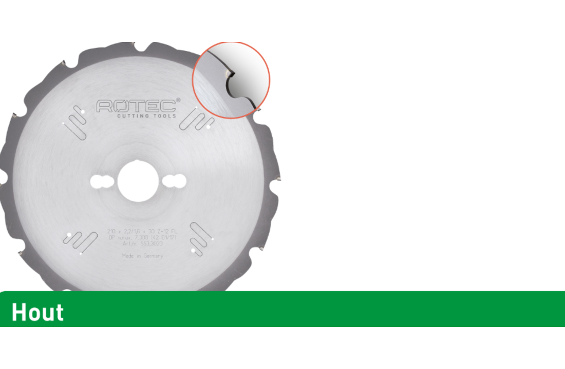 Rotec PKD (synth. diamant) zaagblad ø160x20 mm Asgat 20 mm