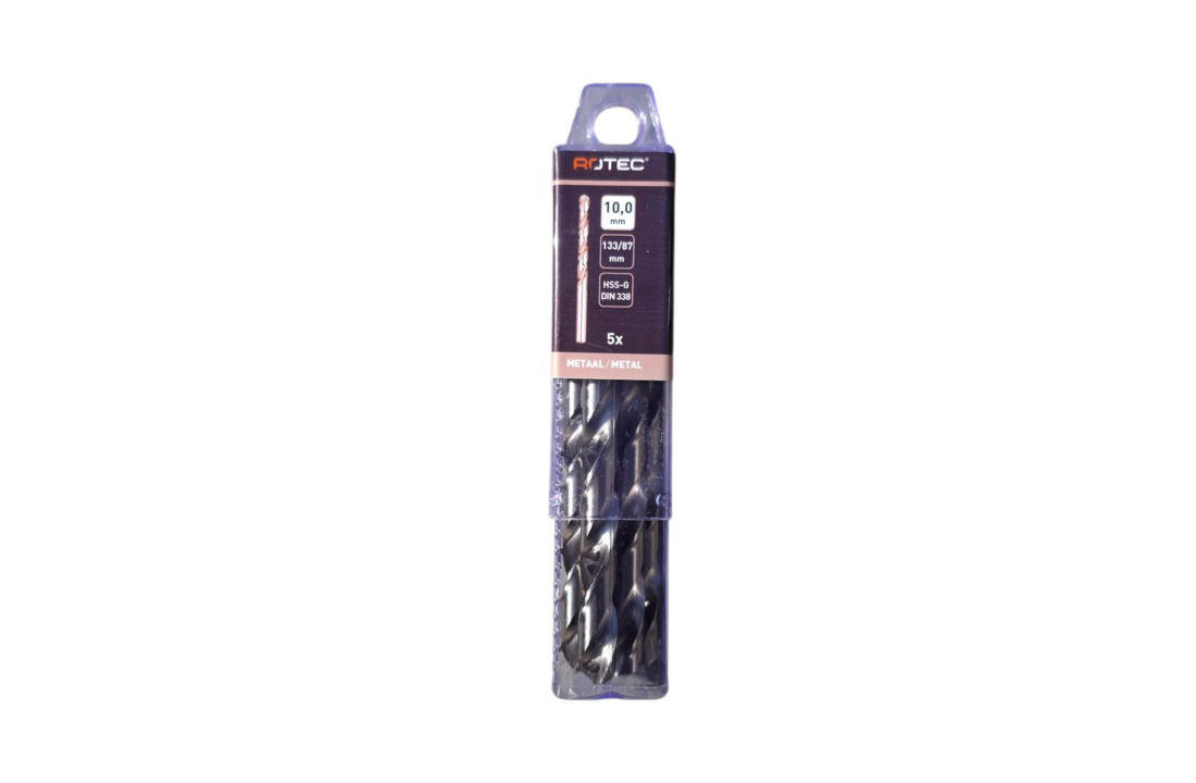 Rotec HSS-G Spiraalboor DIN338 type N 10 mm 5 st.