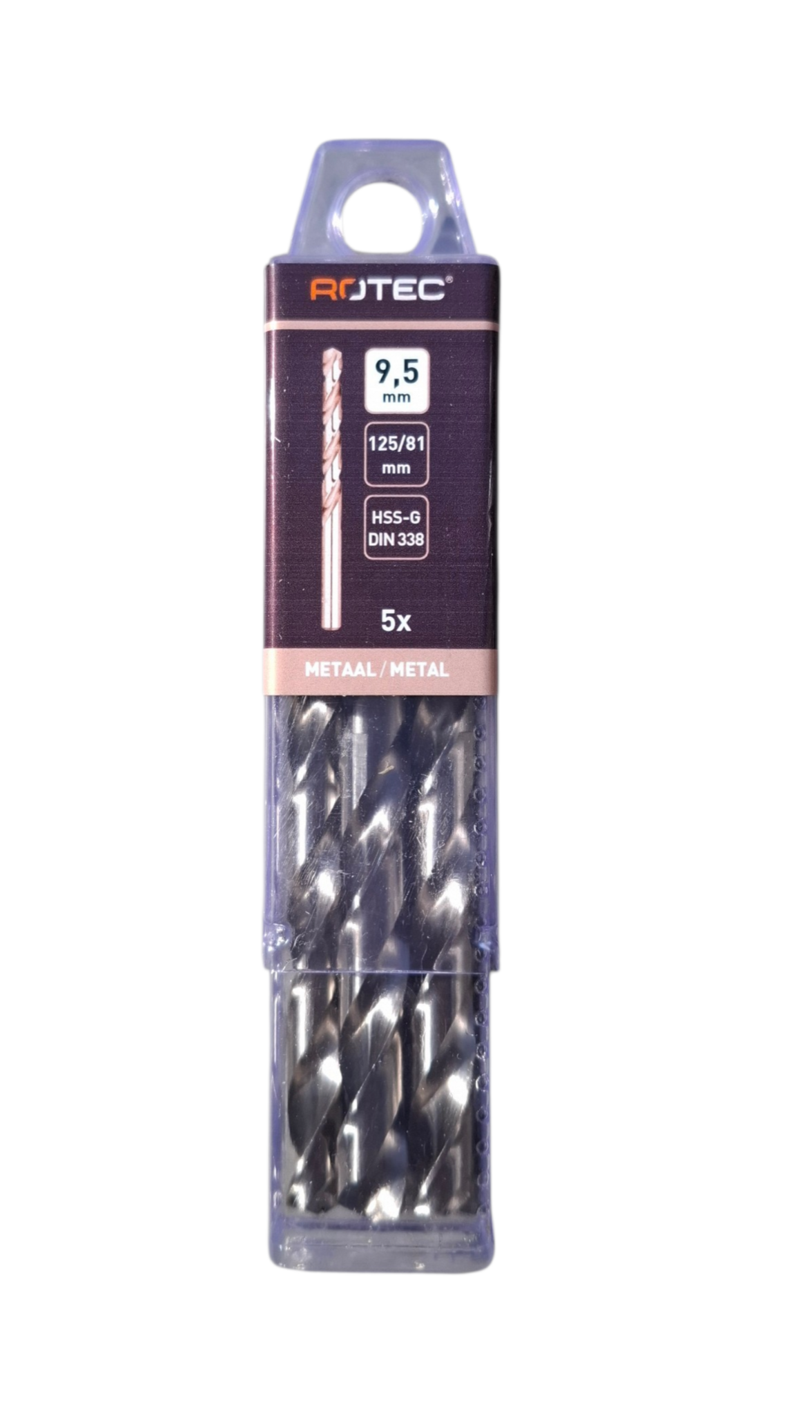 Rotec HSS-G Spiraalboor DIN338 type N  9,5 mm  5 st.