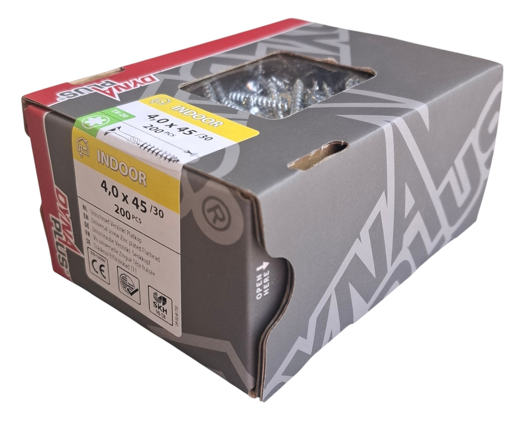 Dynaplus Unischroef VZ PK TX-20 4.0X45/30 - 200 stuks