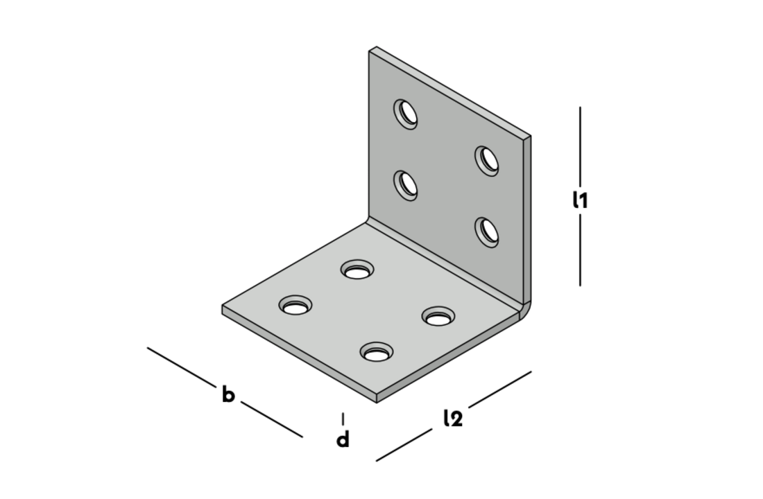 Versterkingshoek SV-2 40 x 40 mm verzinkt -1 st.