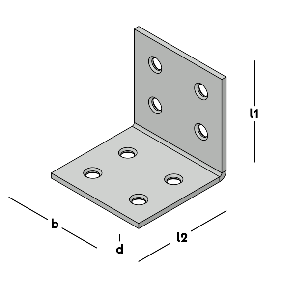Versterkingshoek SV-2 40 x 40 mm verzinkt -1 st.
