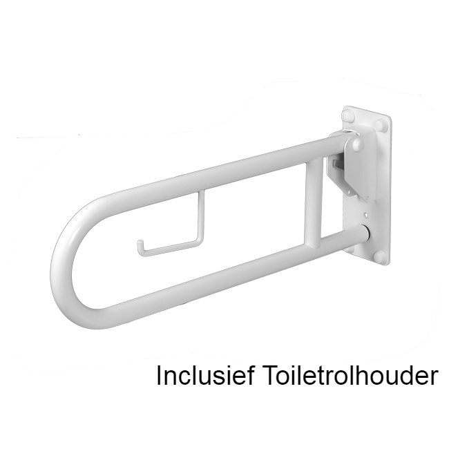 Jadacare Opklapbare Toiletbeugel Recht Wit staal
