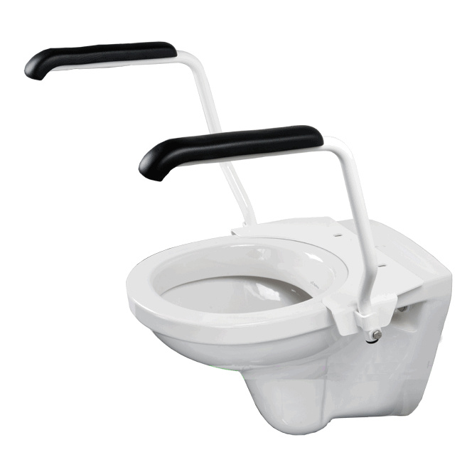 Jadacare Opklapbare Toiletbeugelset RVS Wit