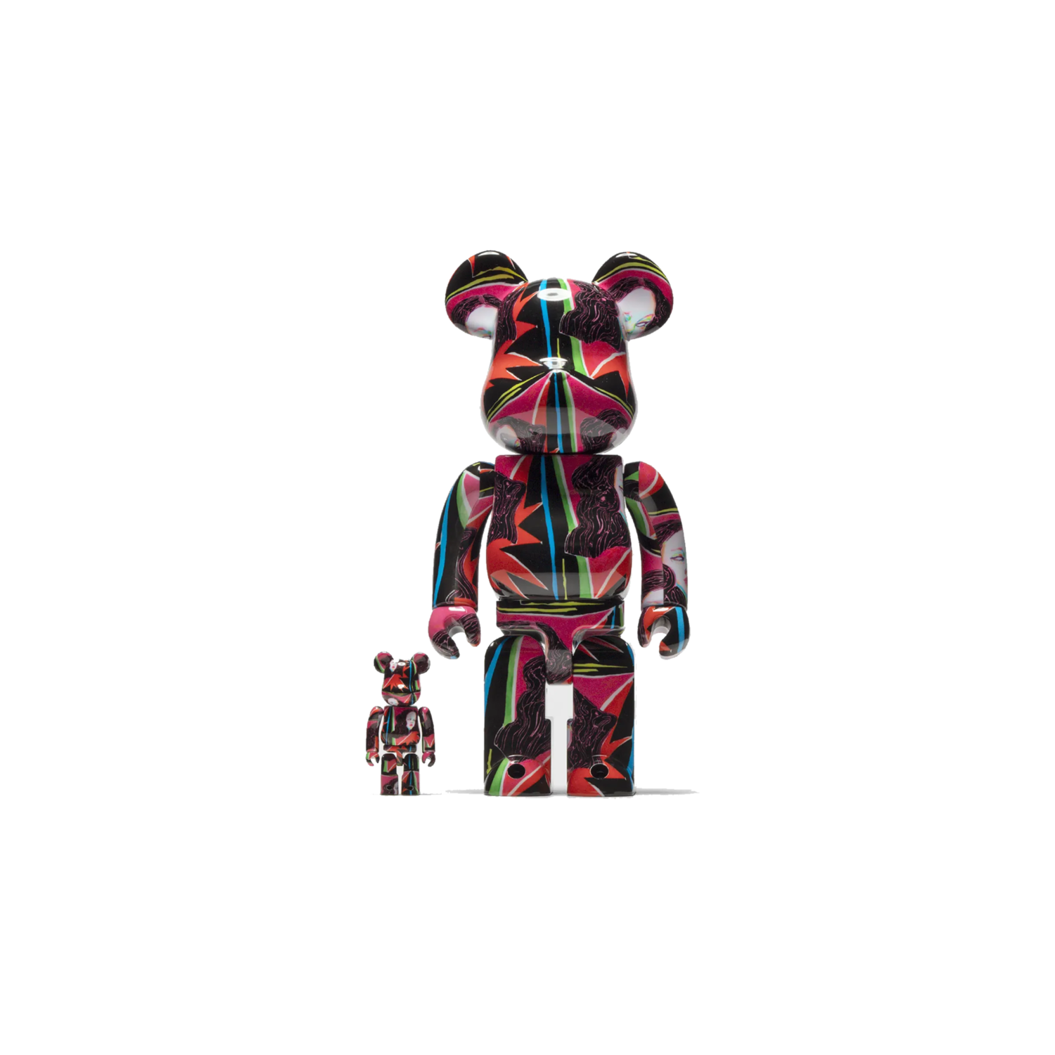 Medicom 400% & 100% Bearbrick Set - Saiko otake Goddess (Red