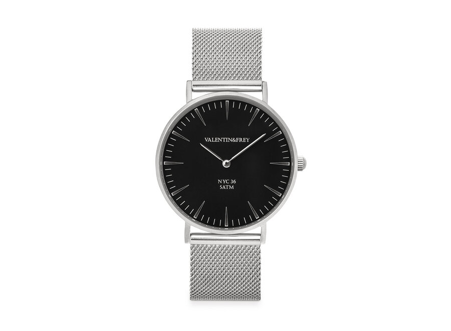 Valentin&Frey Uhr NYC Silber Midnight