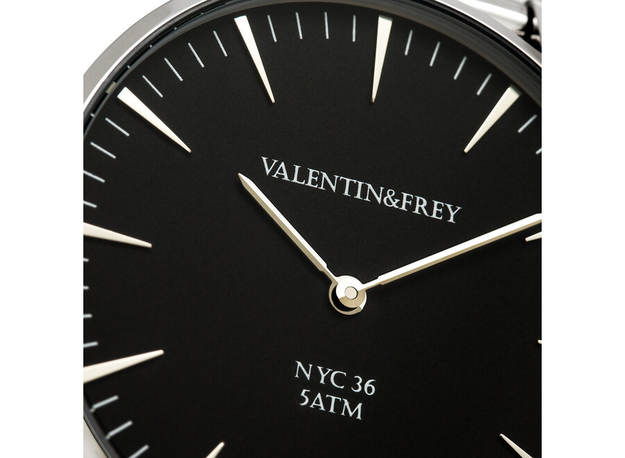 Valentin&Frey Uhr NYC Silber Midnight