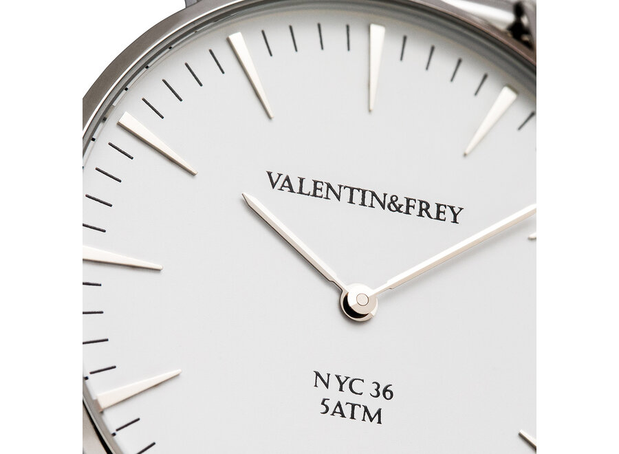 Valentin&Frey Uhr NYC Silber Weiss