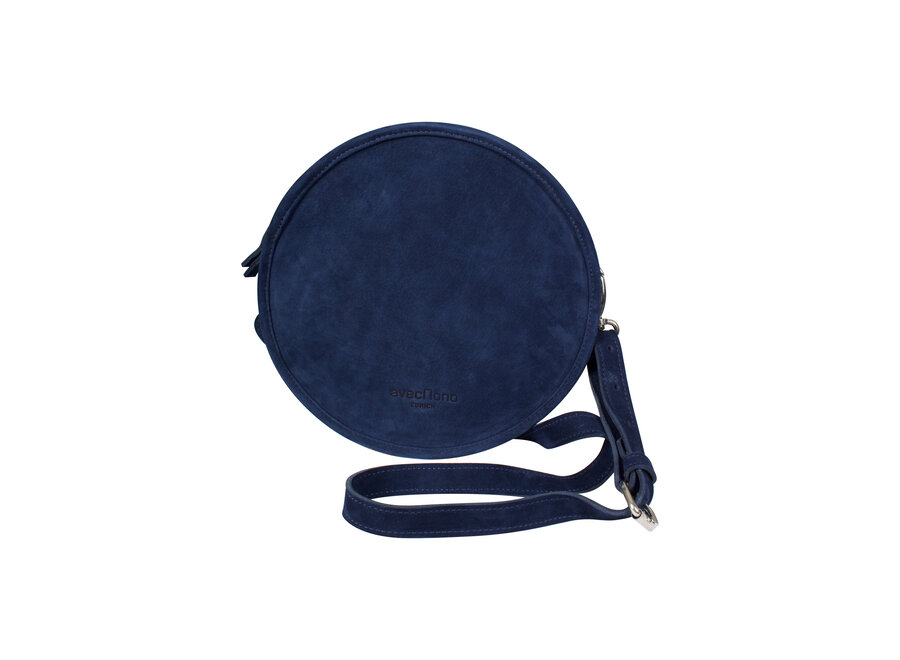 avecNono Umhängetasche rund Paris navy blau