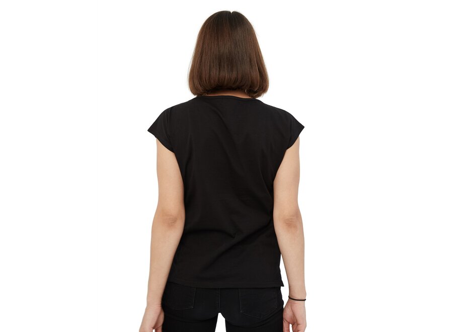 Einstoffen Damen-T-Shirt Elementarteilchen schwarz