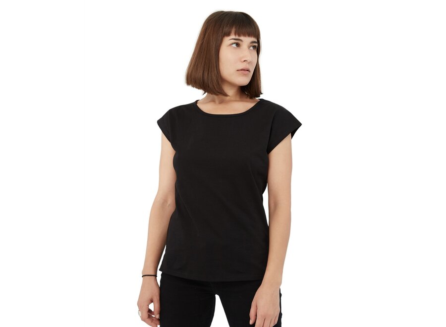 Einstoffen Damen-T-Shirt Elementarteilchen schwarz