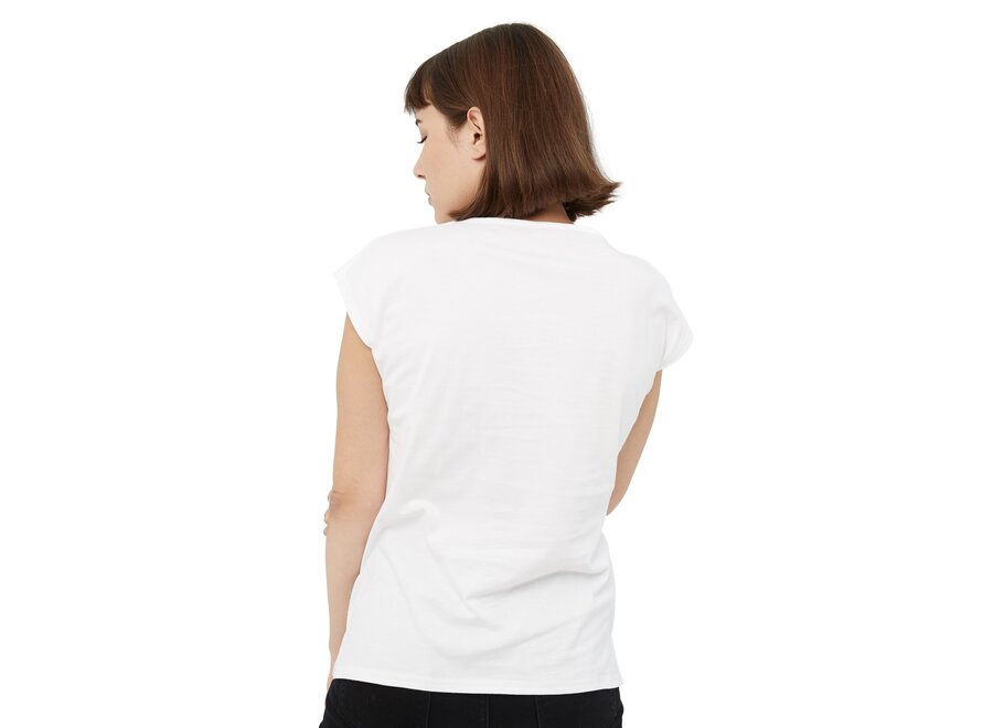 Einstoffen Damen-T-Shirt Elementarteilchen weiss