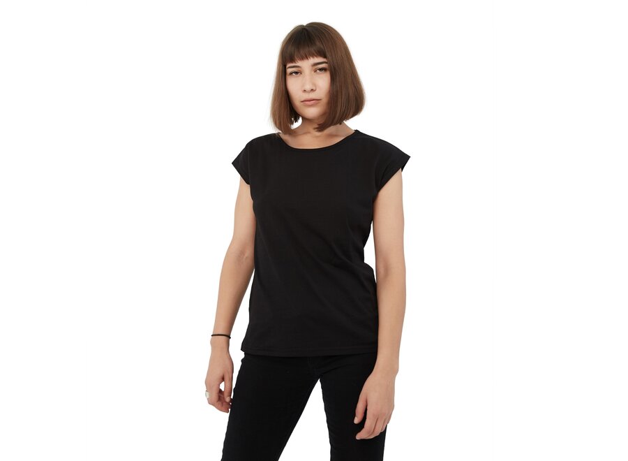 Einstoffen Damen-T-Shirt Original Free Spirits schwarz