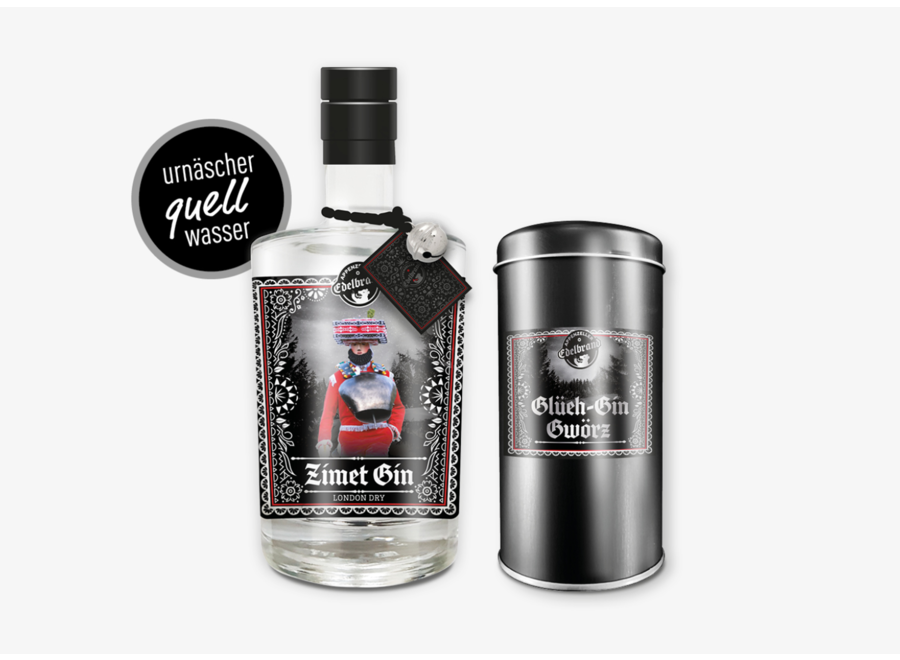 Appenzeller Edelbrand Gin Set Zimet Gin mit Gwörz