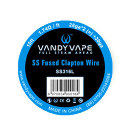 Vandy Vape - SS geschmolzener Clapton-Draht SS316L / 28ga * 2 (=) + 30ga 10ft