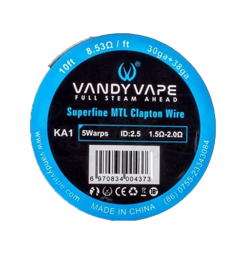 Vandy Vape KA1 Superfein MTL Clapton Draht 30ga + 38ga 10ft