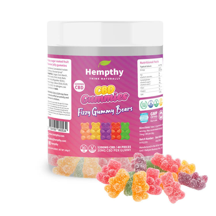 Hempthy CBD Gummies Hochfest - Sprudelnde Gummibärchen - 50 Stk