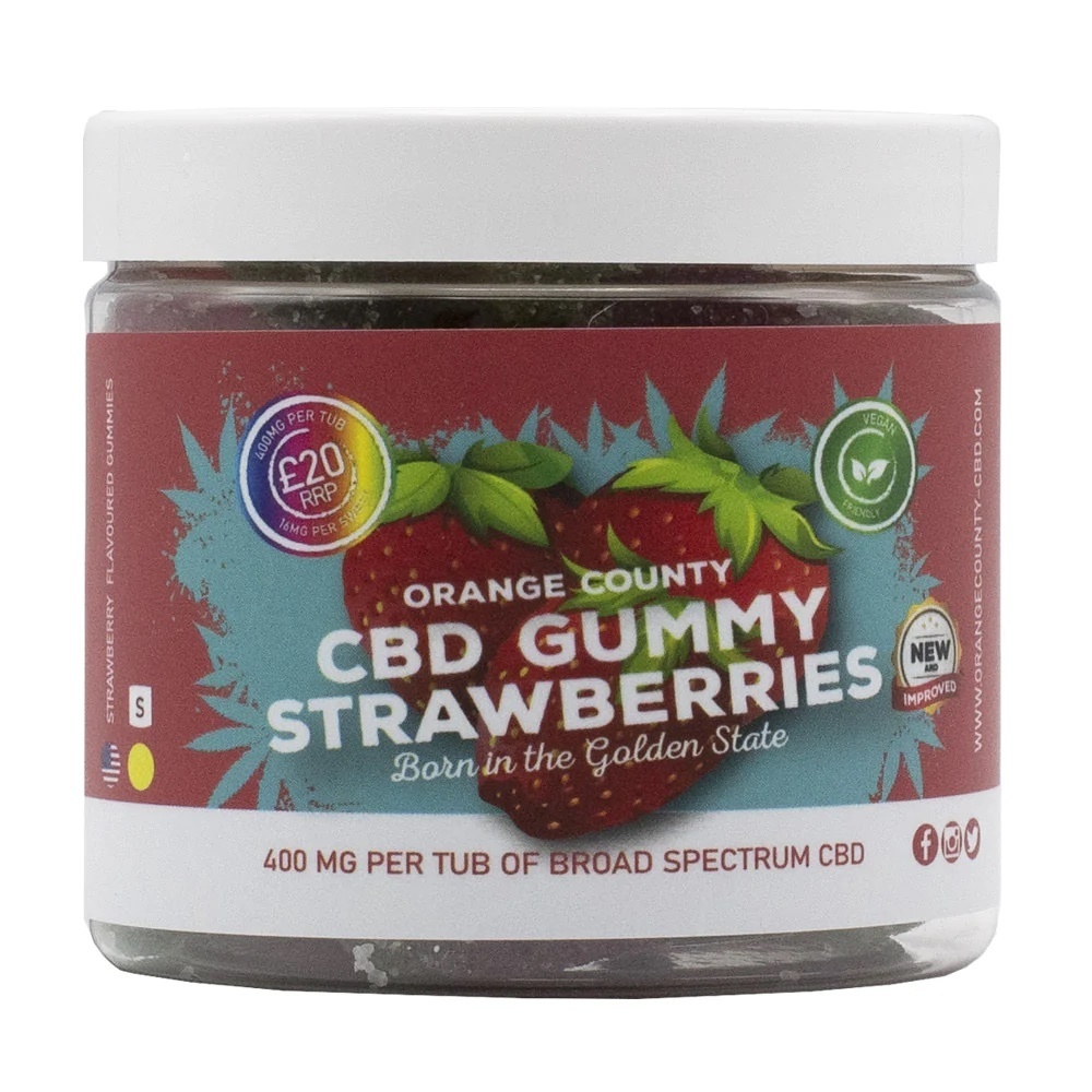 Orange County CBD Gummierte Erdbeere - Klein