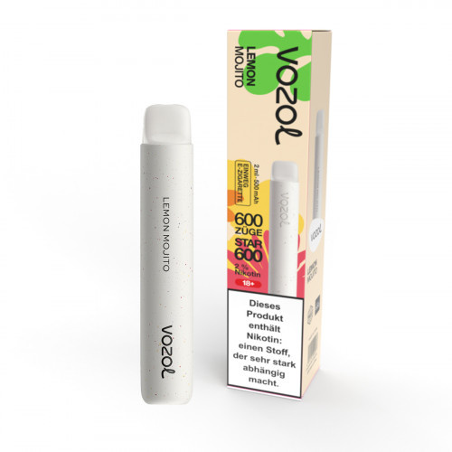 Vozol Star 600 Einweg E-Zigarette - Lemon Mojito