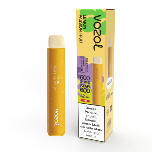 Vozol Star 600 Einweg E-Zigarette - Lemon Passion Fruit