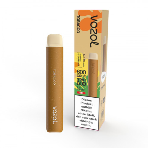 Vozol Star 600 Einweg E-Zigarette - Tobacco