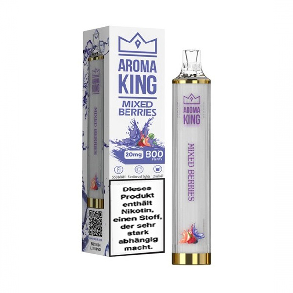 Aroma King  800 Mini Disco Einweg E-Zigarette -  Mixed Berry