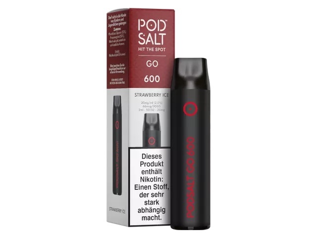 Pod Salt GO 600 Einweg - Erdbeereis