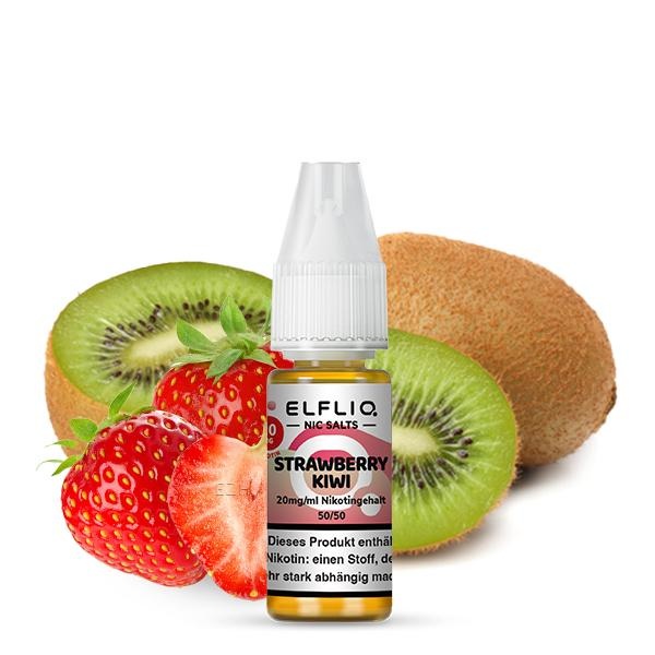 Elfbar ELFBAR ELFLIQ Strawberry Kiwi Nikotinsalz Liquid 10 ml – Fruchtige Erdbeere trifft frische Kiwi für Pod Systeme