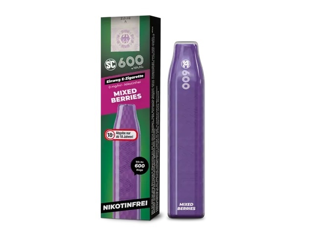 SC 600 Einweg E-Zigarette Gemischte Beeren ( Nikotinfrei )