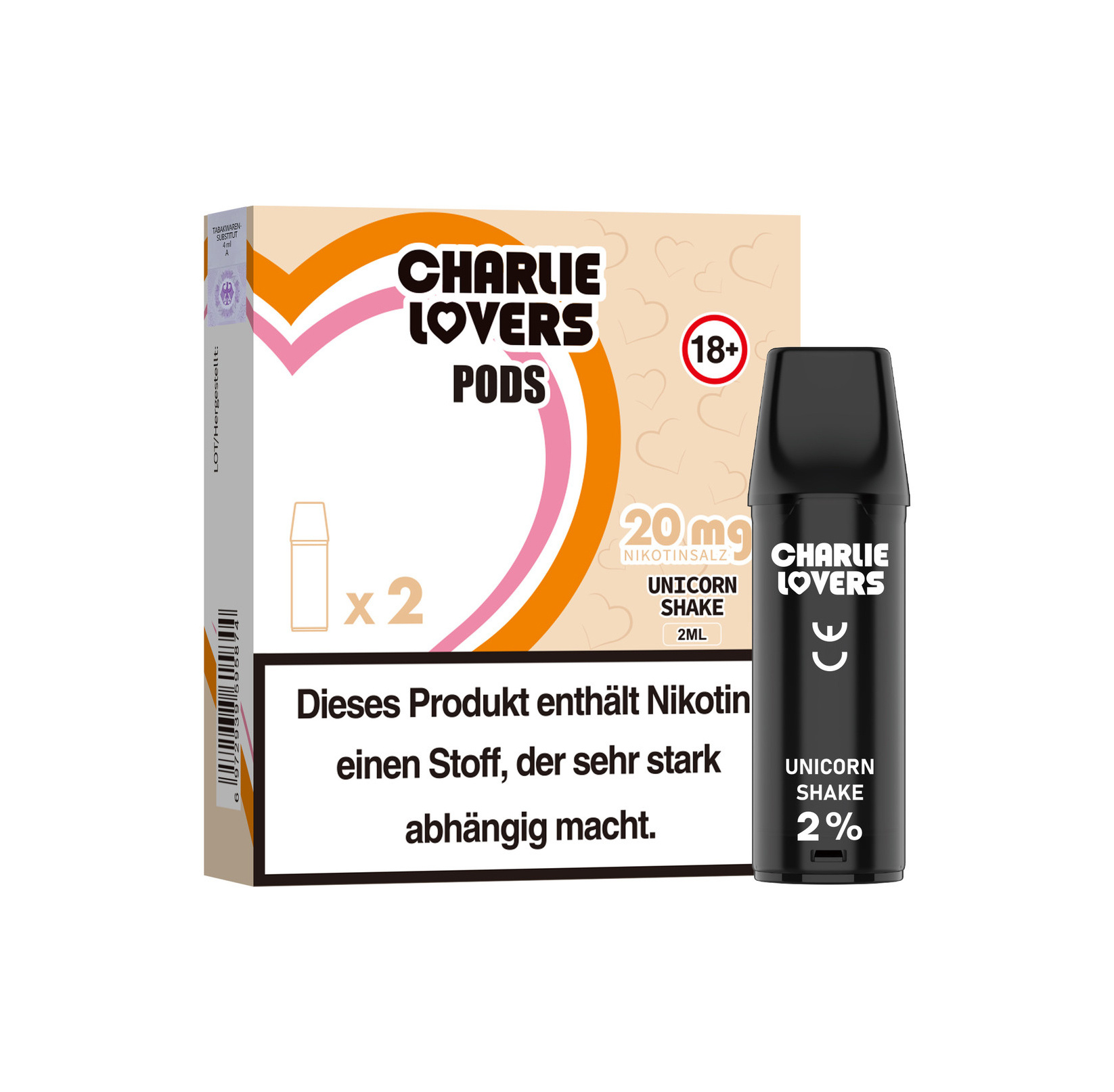 Charlie Lovers Pods - UNICORN SHAKE - 2St - (Elfa Kompatibel)