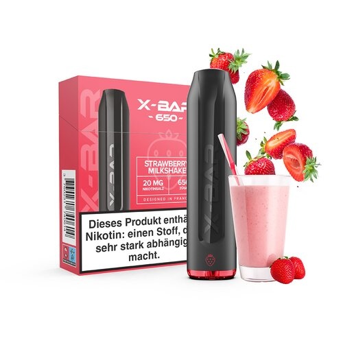 X-BAR Mini - Strawberry Milkshake - 0mg