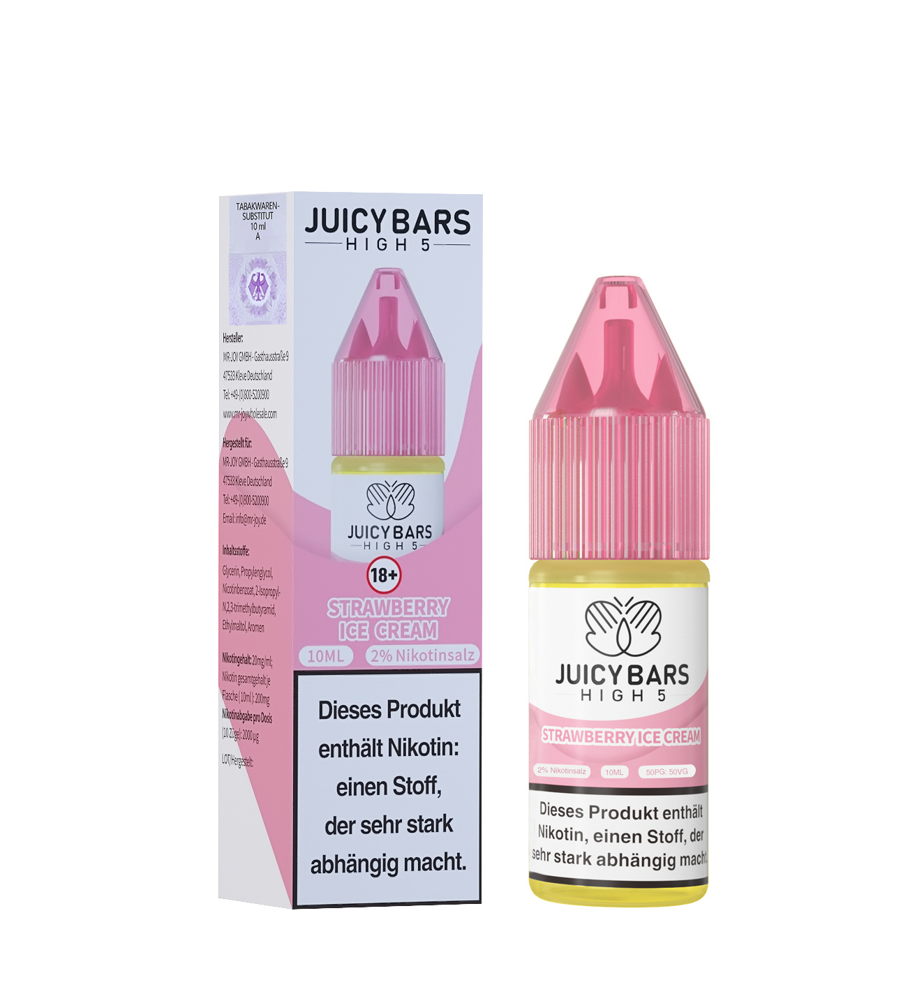 Juicy Bars High 5 Nic Salt - Strawberry Ice Cream