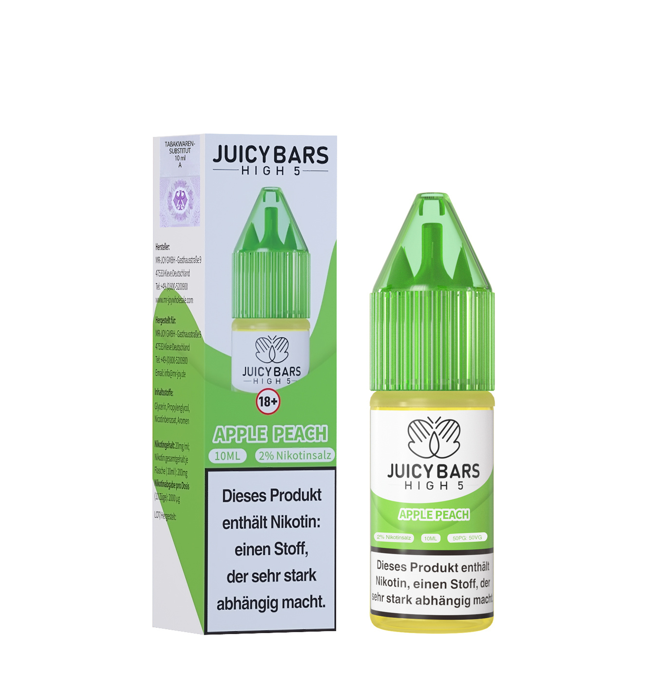 Juicy Bars High 5 Nic Salt - Apple Peach