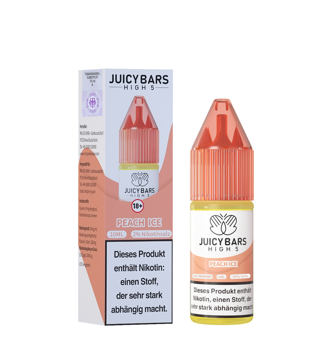 Juicy Bars High 5 Nic Salt - Peach Ice