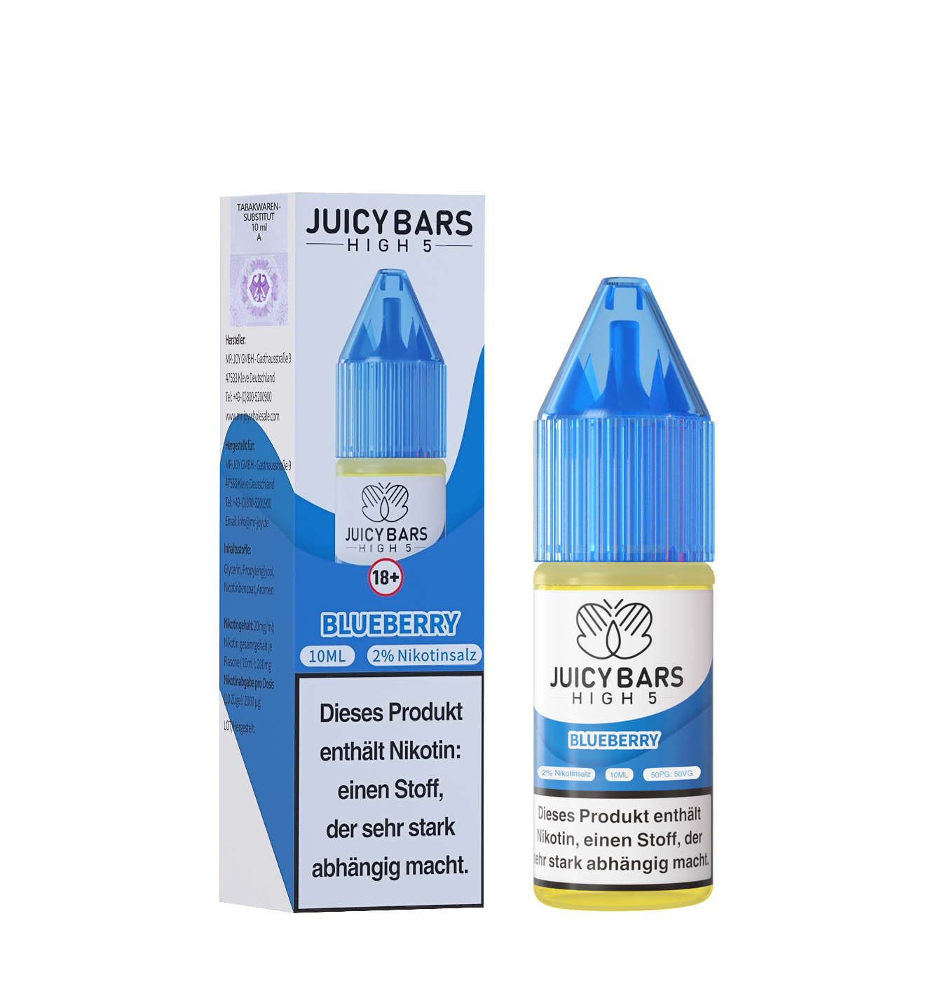 Juicy Bars High 5 Nic Salt - Blueberry