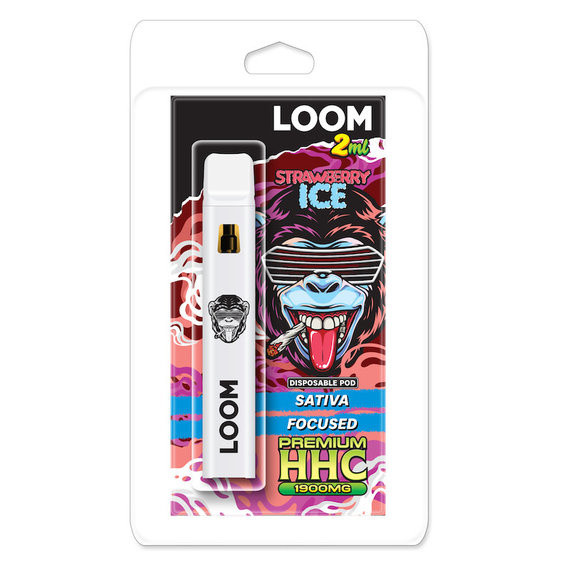 LOOM HHC Disposable Vape pen - Strawberry Ice - 2ml