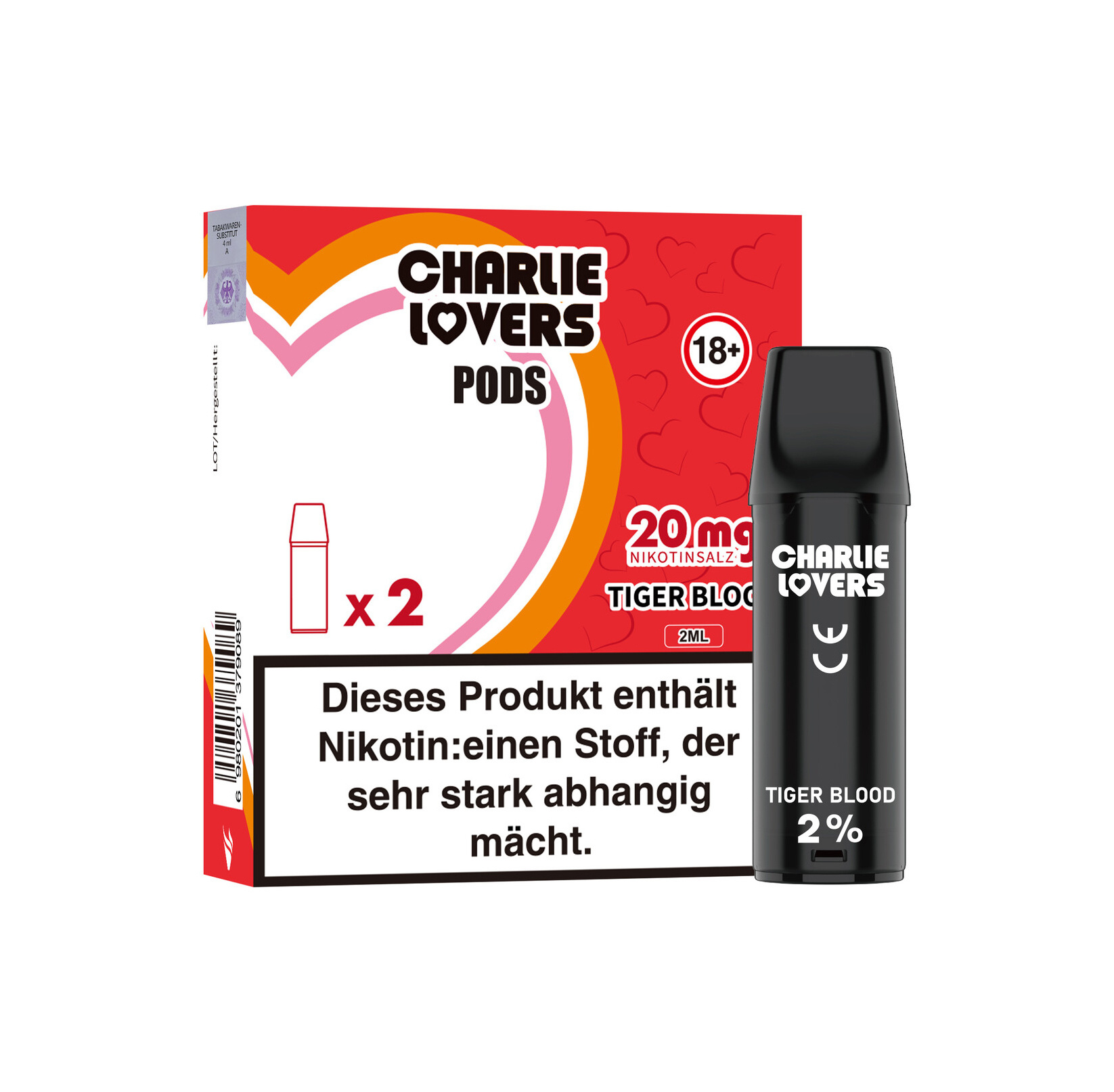 Charlie Lovers MESH Pods - TIGER BLOOD - 2St - (Elfa Kompatibel)