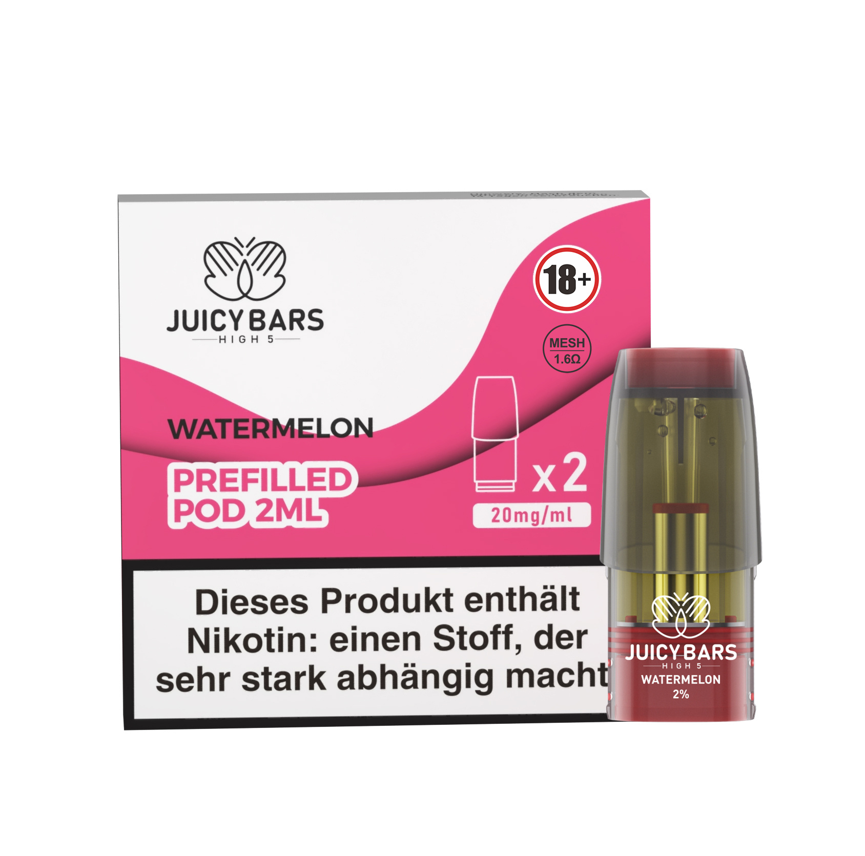 Juicy Bars High 5 Prefilled Pods - Watermelon - 2St