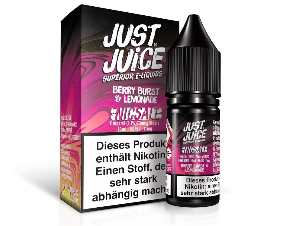 Just Juice - Fusion Berry Burst & Lemonade - Nikotinsalz Liquid