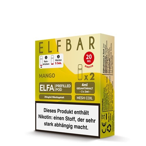 Elfa Prefilled Pods - MANGO - 2St