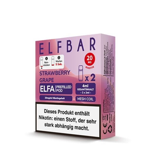 Elfa Prefilled Pods - STRAWBERRY GRAPE  - 2St